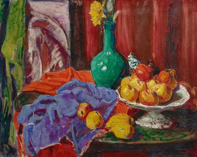 Still Life of Fruit and Green Vase (Le Compotier) by Родерик О'Конор, 1919 — digital art print download