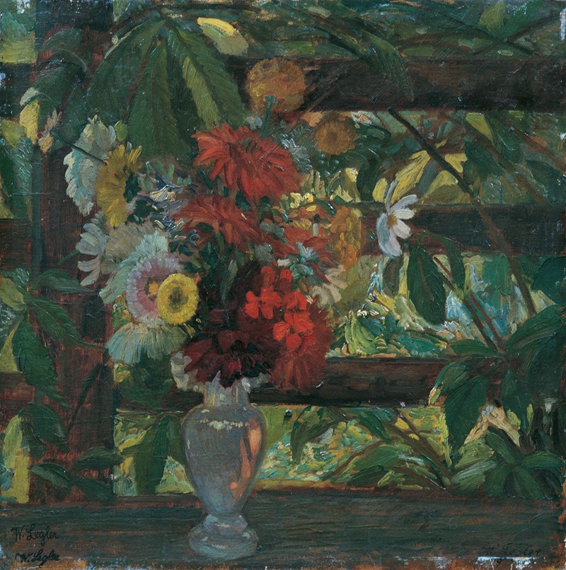 Laube mit Blumen by Вильгельм Леглер — digital art print download