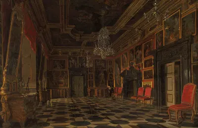 Interior of the palace in Pidhirtsi by Александр Григлевский, 1871 — digital art print download
