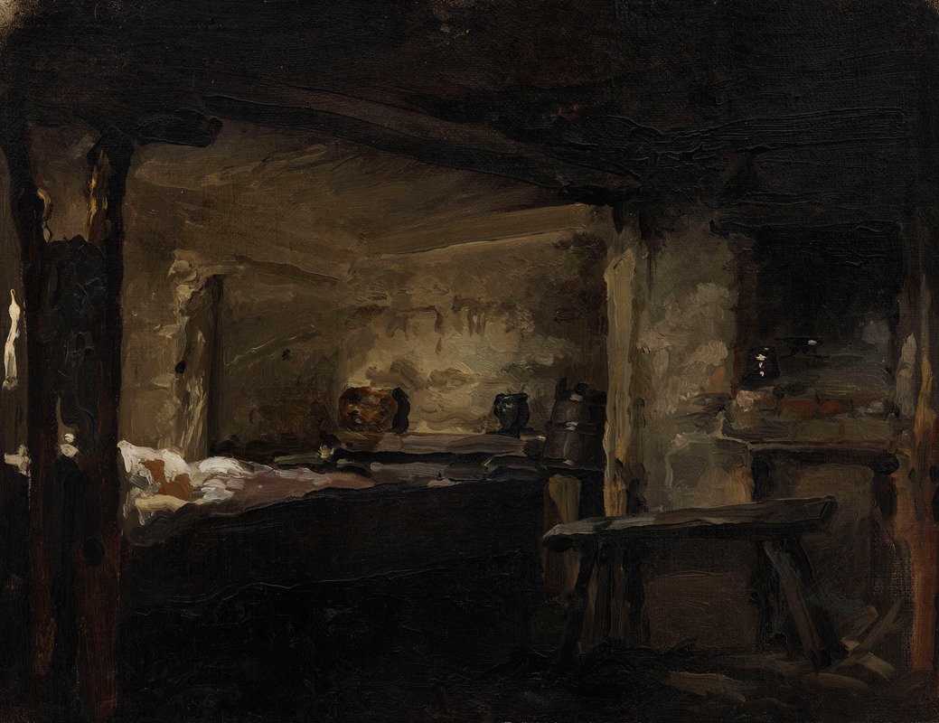 Interior of a Cottage by Анна Билинская-Богданович, 1881 — digital art print download