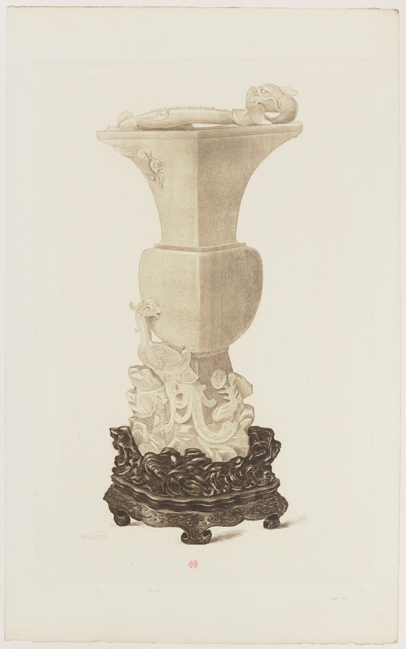 Vase en jade blanc by Анри-Шарль Герар, 1890 — digital art print download