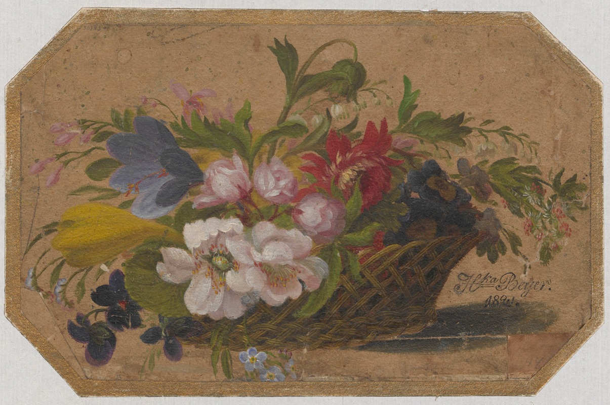 Kosz kwiatów by Henryka Beyer, 1820-1829 — digital art print download