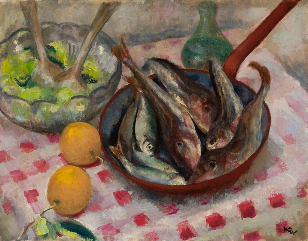 Still life with fish by Войцех Вейс, 1929 - 1930 — digital art print download