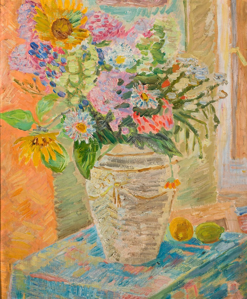 Flowers in a flower-vase — Zygmunt Waliszewski