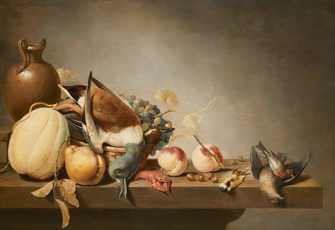 Stilleven met vruchten en dode vogels — Хармен Стейнвейк