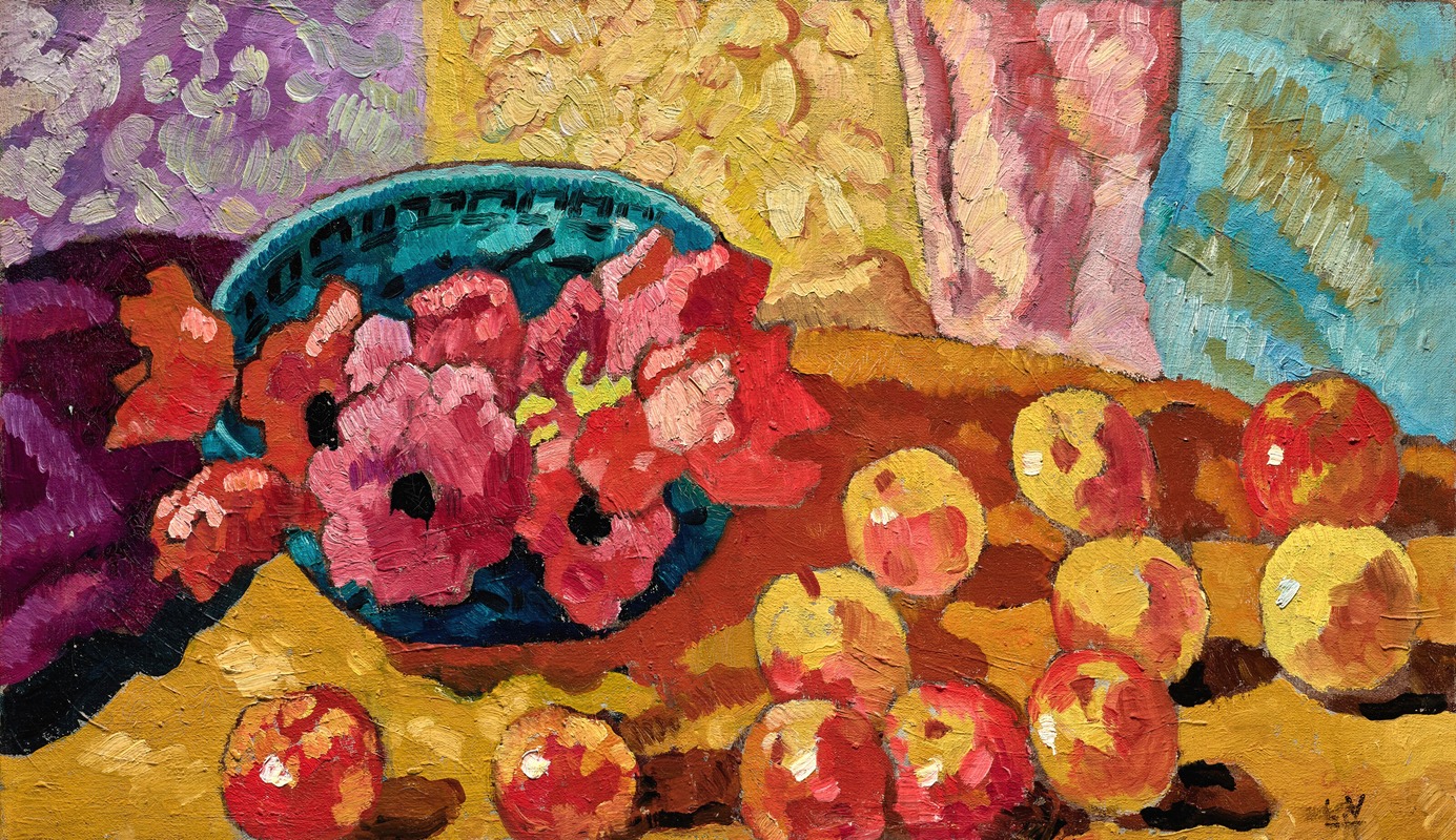 Anémones et pommes by Луи Вальтат, 1935 — digital art print download