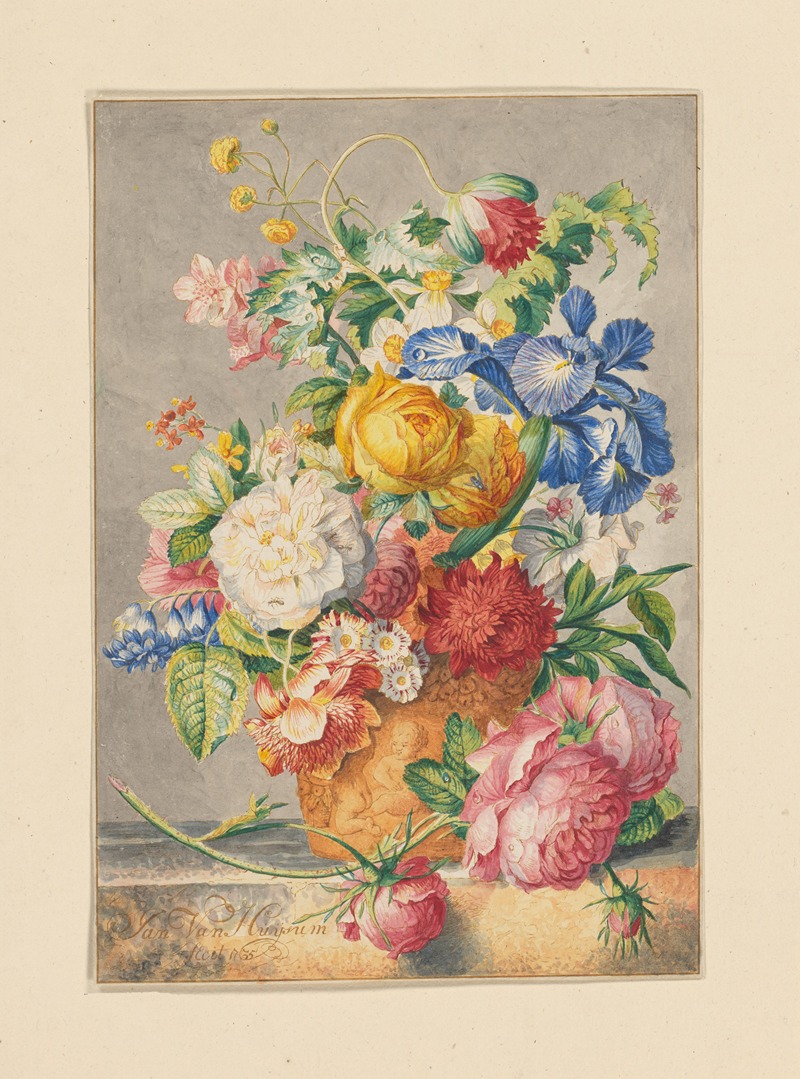 Bloemenstilleven by Корнелис Плос ван Амстел, 1777 — digital art print download