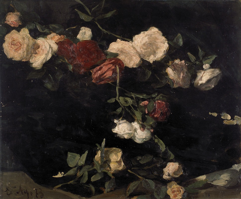 Roses by Эдуар Агнессенс, 1873 — digital art print download