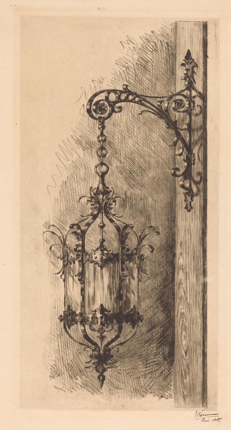 Hanglantaarn aan een arm — Eduard Niermans