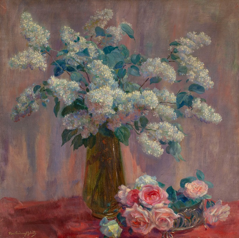 Lilac and Roses by Flore Geleedts — digital art print download