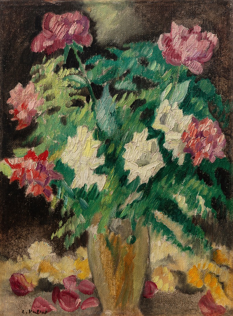 Vase Cristal, roses by Луи Вальтат, 1931 — digital art print download