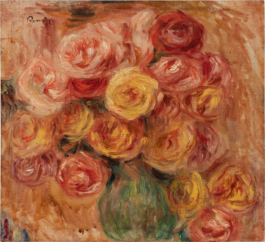 Esquisse de roses by Пьер-Огюст Ренуар, 1914-1916 — digital art print download