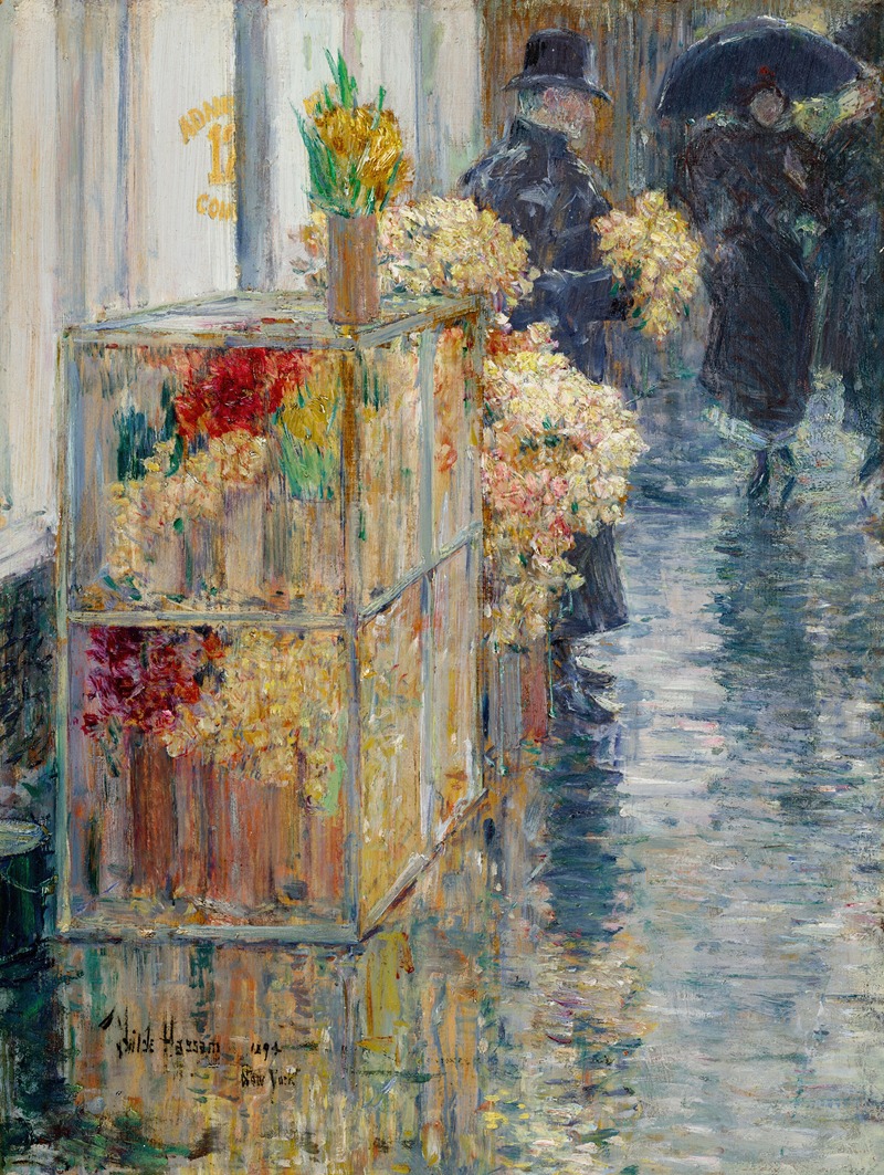 The Flower Seller by Чайлд Хассам, 1894 — digital art print download