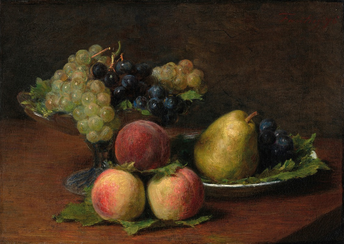 Nature morte; fruits by Анри Фантен-Латур, 1876 — digital art print download