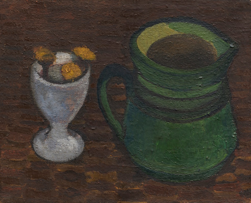 Stillleben mit Eierbecher und grünem Henkeltopf by Паула Модерсон-Беккер, 1905 — digital art print download