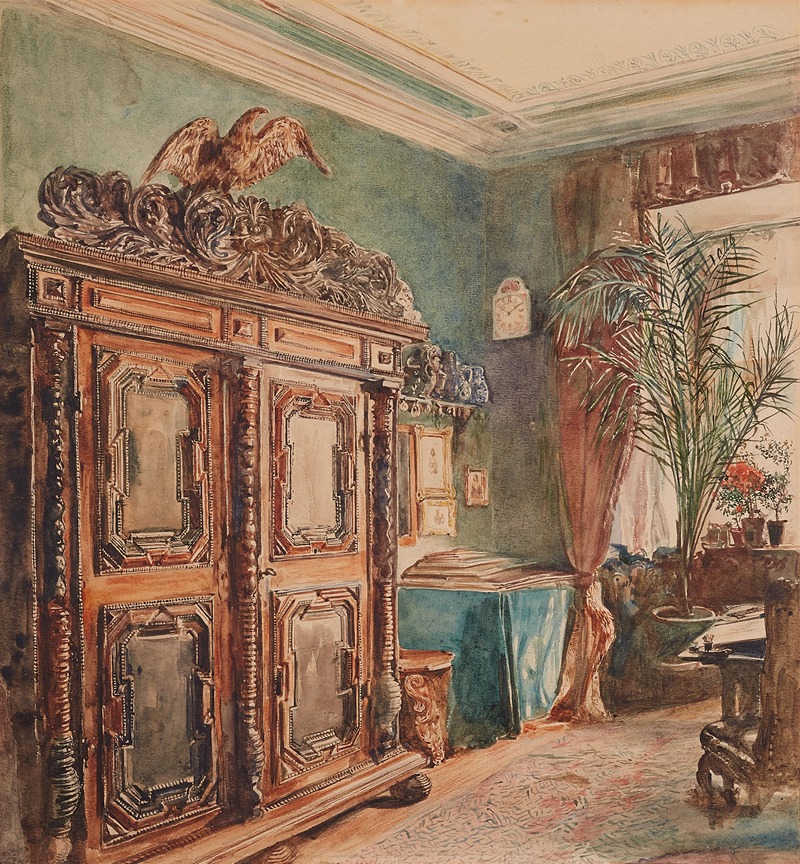 Das Arbeitszimmer des Künstlers by Рудольф фон Альт — digital art print download