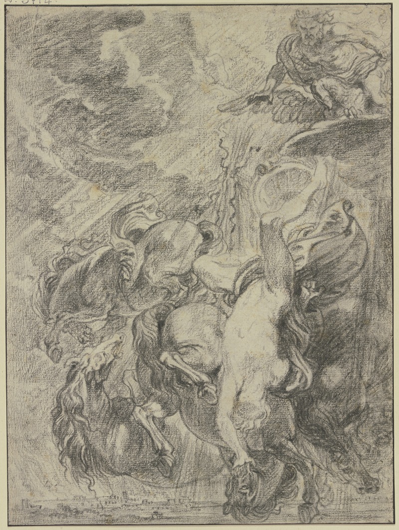 The fall of Phaeton by Абрахам ван Дипенбек — digital art print download