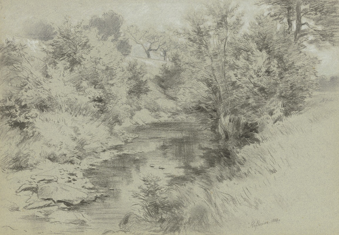 Stream near Hofheim by Адольф Хёффлер — digital art print download