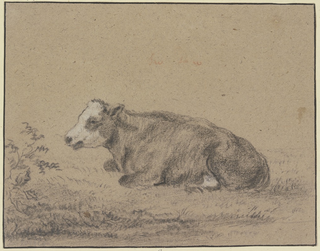 Lying cow to the left by Аельберт Кёйп — digital art print download