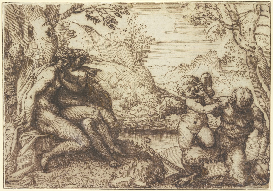 Omnia vincit Amor by Agostino Carracci — digital art print download