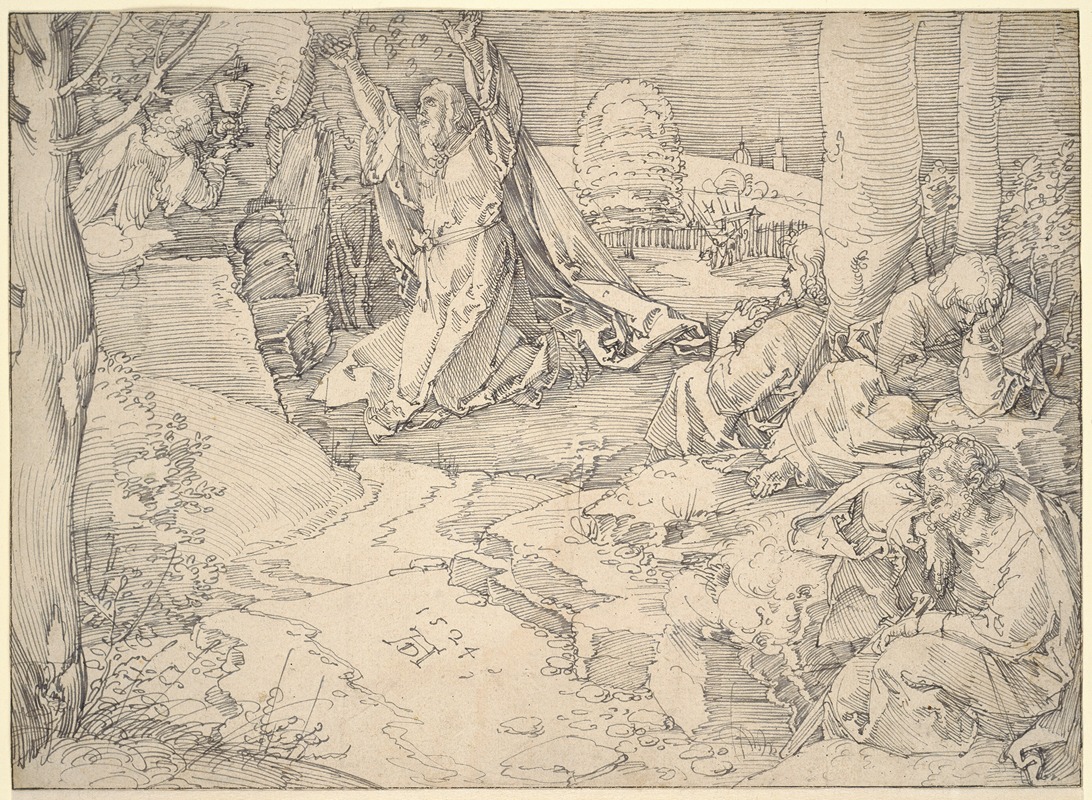 Agony in the Garden by Альбрехт Дюрер, 1524 — digital art print download