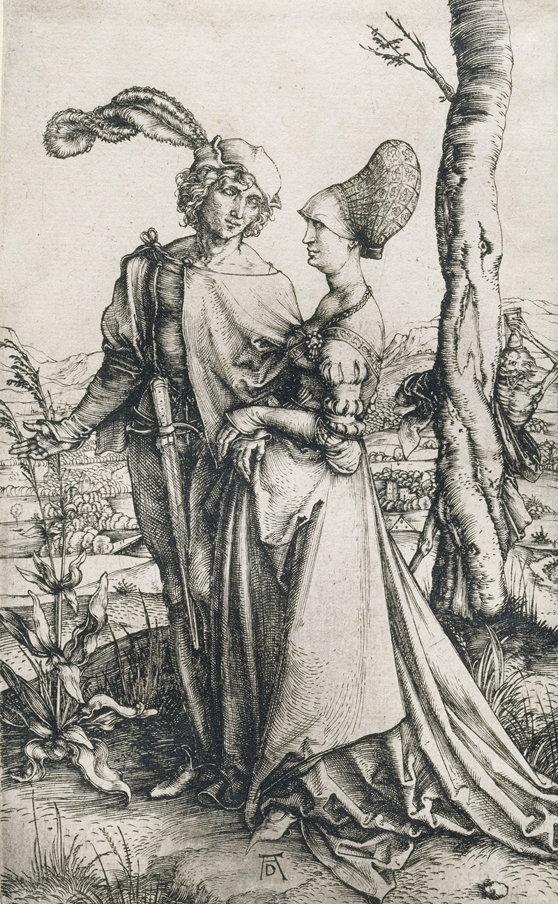 Death and the Lovers by Альбрехт Дюрер — digital art print download