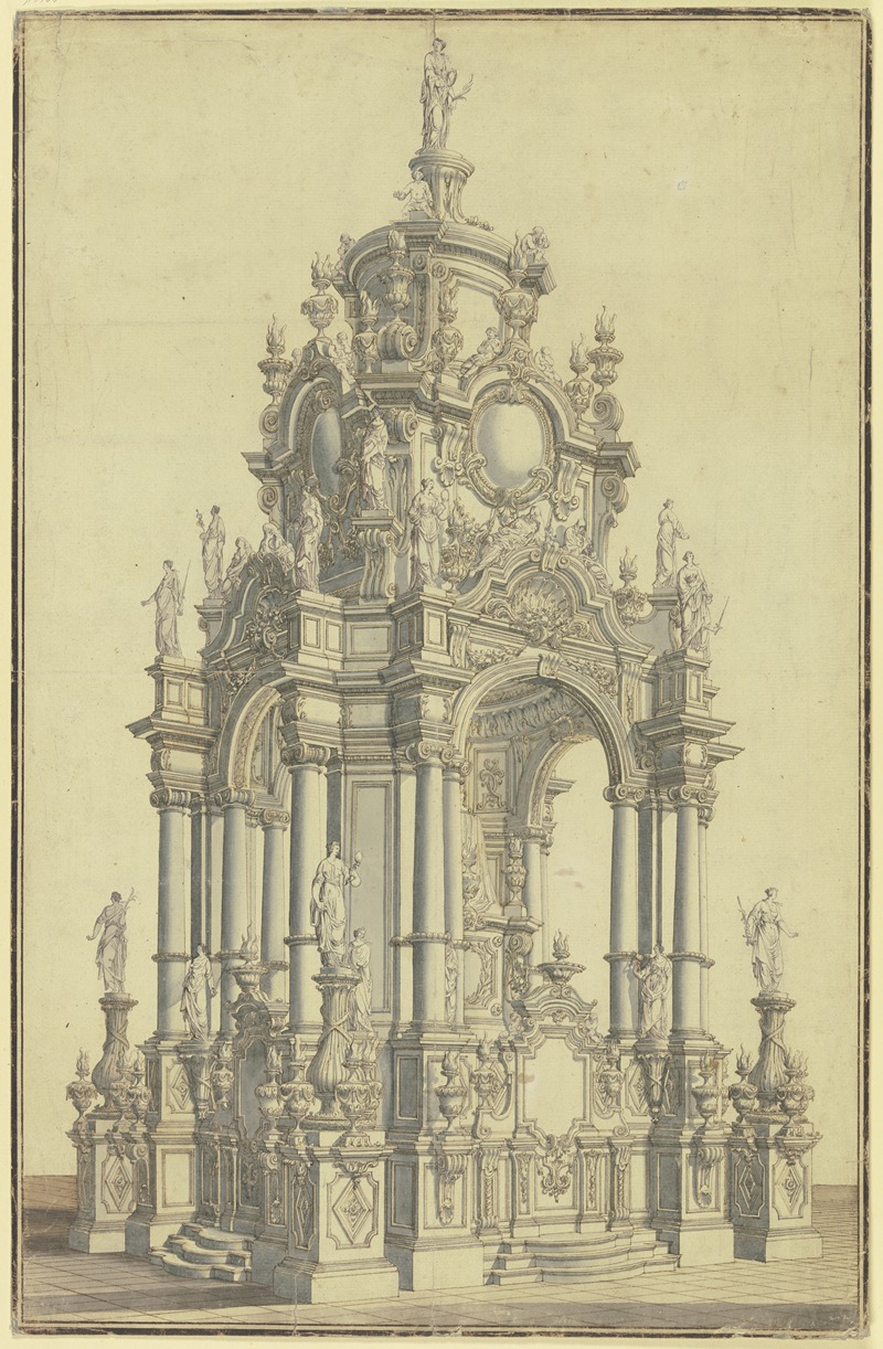 Design for an altar by Alessandro Bibbiena — digital art print download