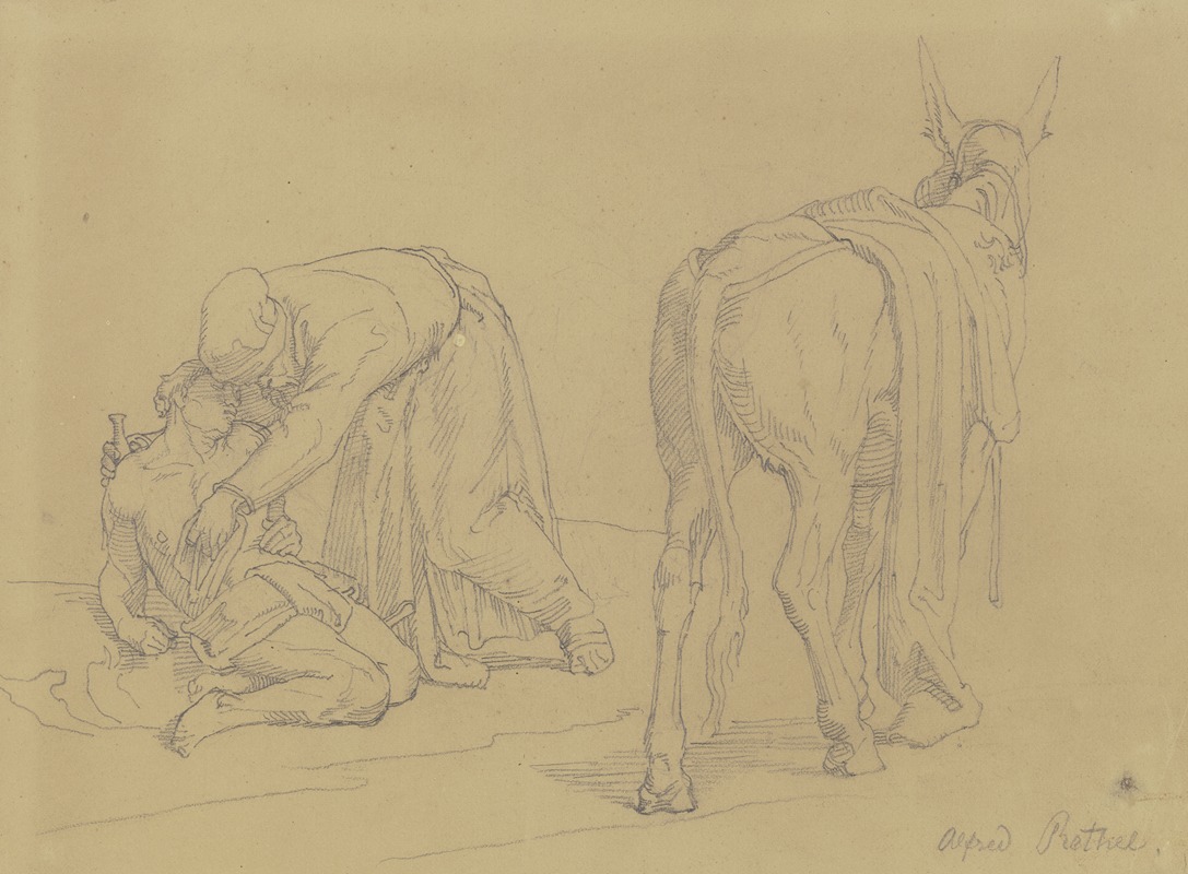 The Good Samaritan by Альфред Ретель — digital art print download
