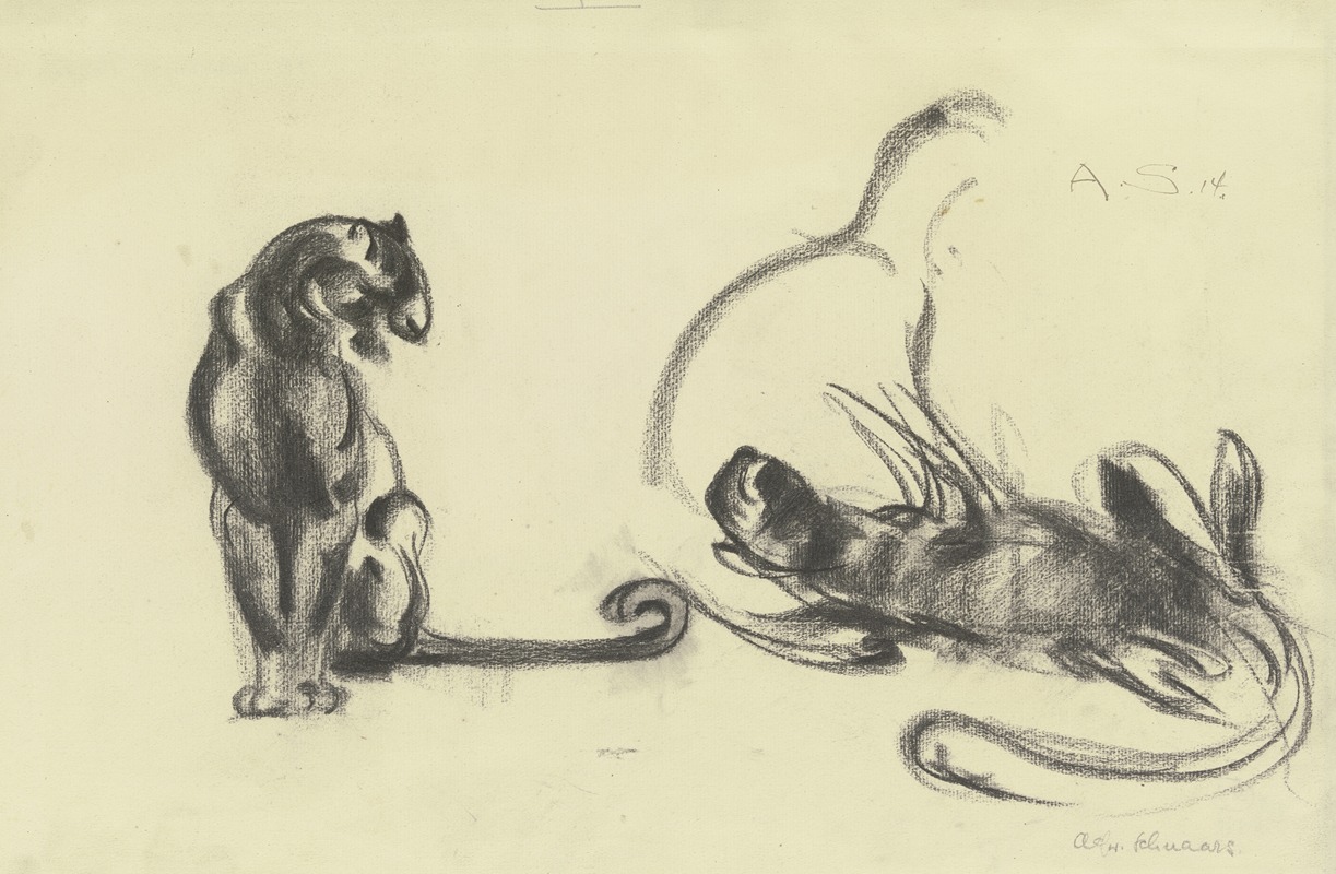 Cats by Альфред Шнаарс, 1914 — digital art print download