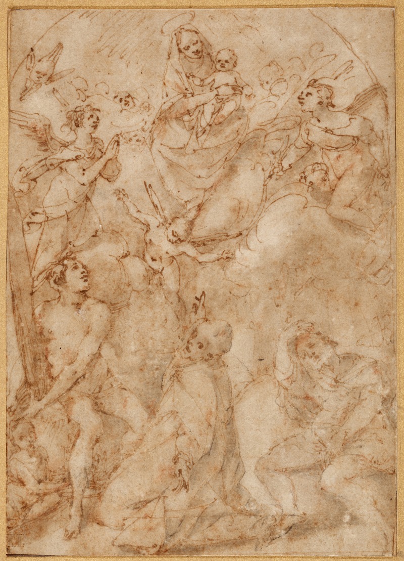 Madonna and saints by Andrea Boscoli — digital art print download