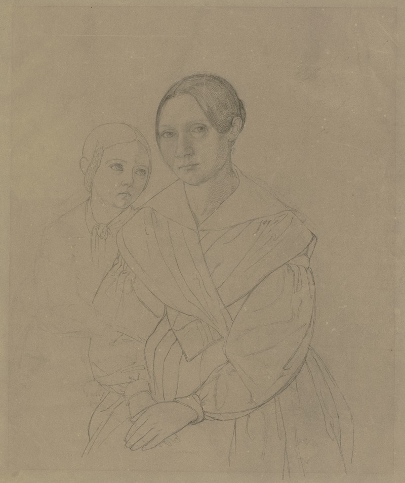 Mother and daughter by Ангильберт Гёбель — digital art print download