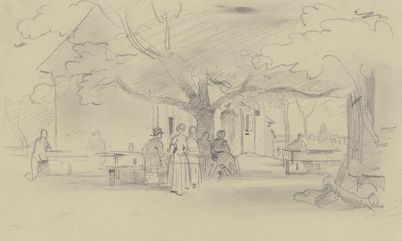Beer garden in the Taunus — Anton Burger