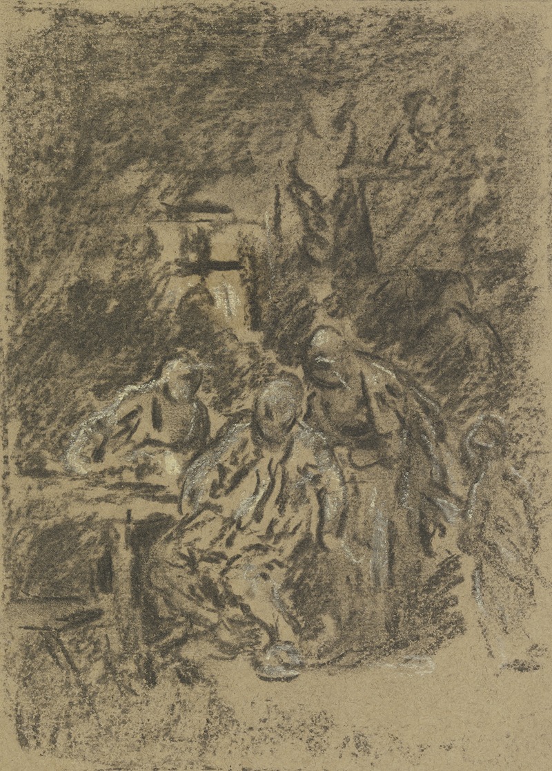 Betrunkener Bauer am Wirtstisch — Anton Burger