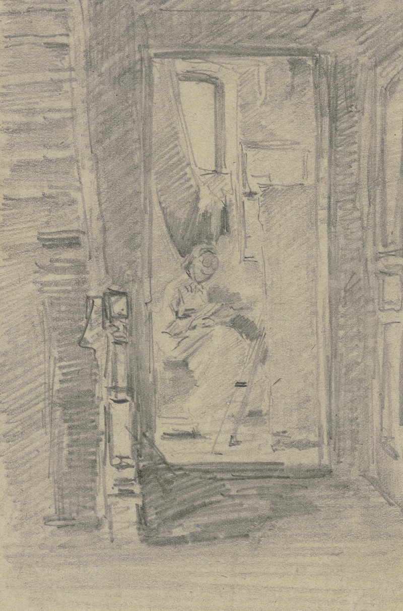 Blick in des Künstlers Atelier — Anton Burger
