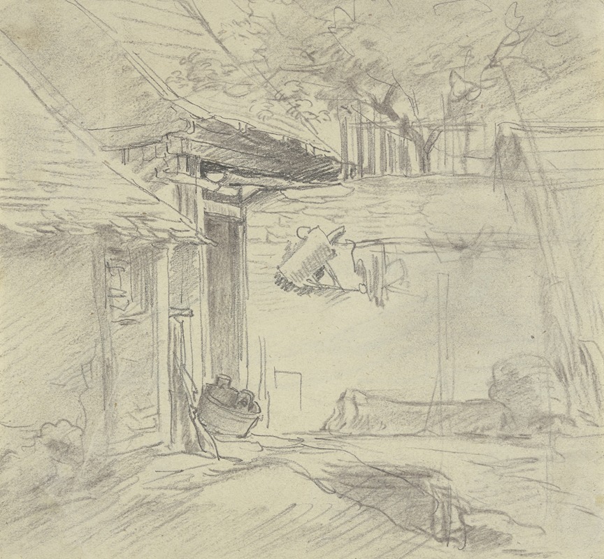 Farmstead with watering can by Антон Бургер — digital art print download
