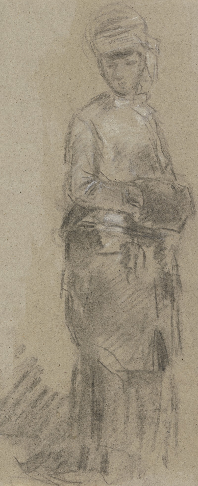 Junge Dame im Promenadenkostüm — Anton Burger