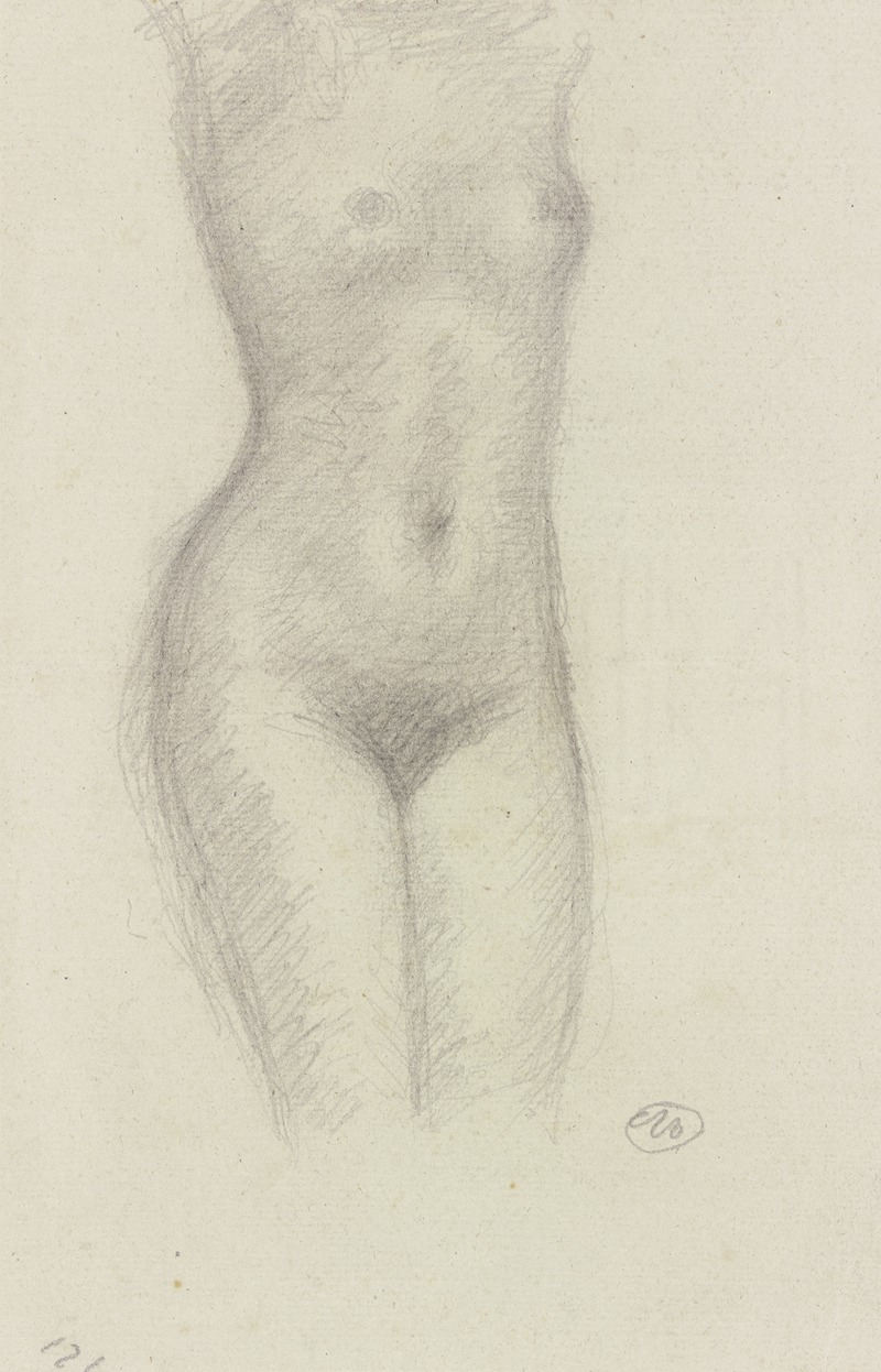 Female nude (torso) from the front, ca. 1935 — Aristide Maillol