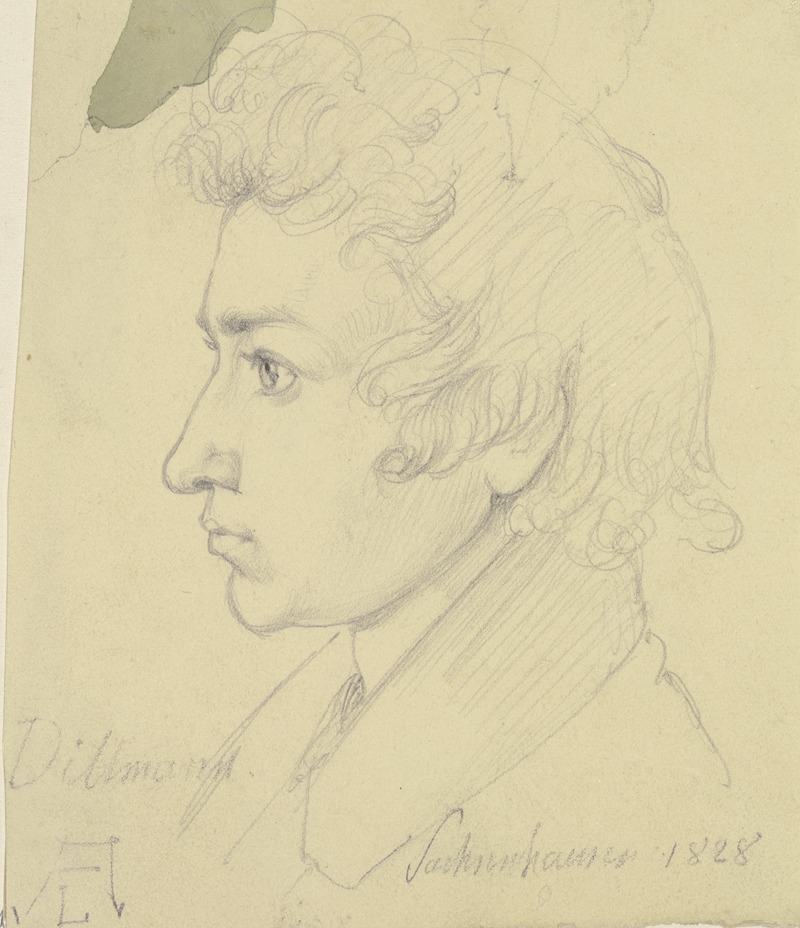 Bildnis eines jungen Mannes by Август Лукас, 1828 — digital art print download