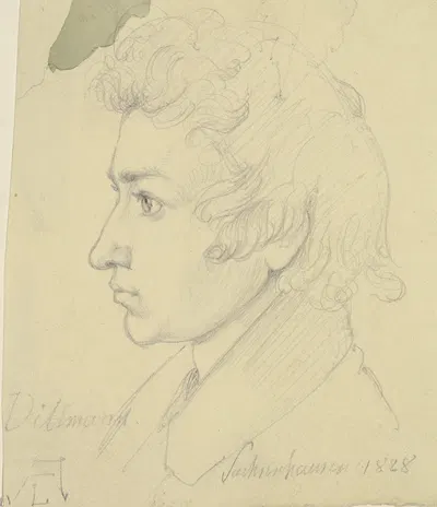 Bildnis eines jungen Mannes by Август Лукас, 1828 — digital art print download