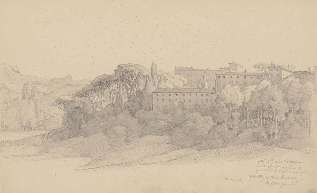 Die Villa Falconieri bei Frascati — August Lucas