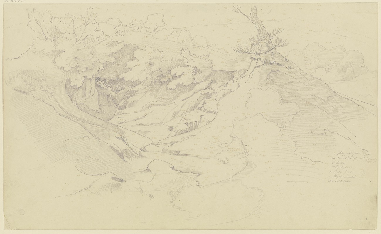 Studie aus den Sabiner Bergen by Август Лукас, 1830 – 1831 — digital art print download