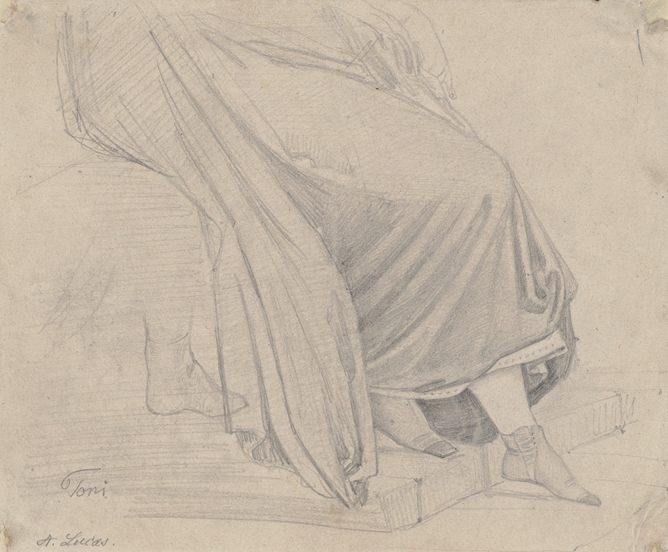 Study of garments by Август Лукас — digital art print download