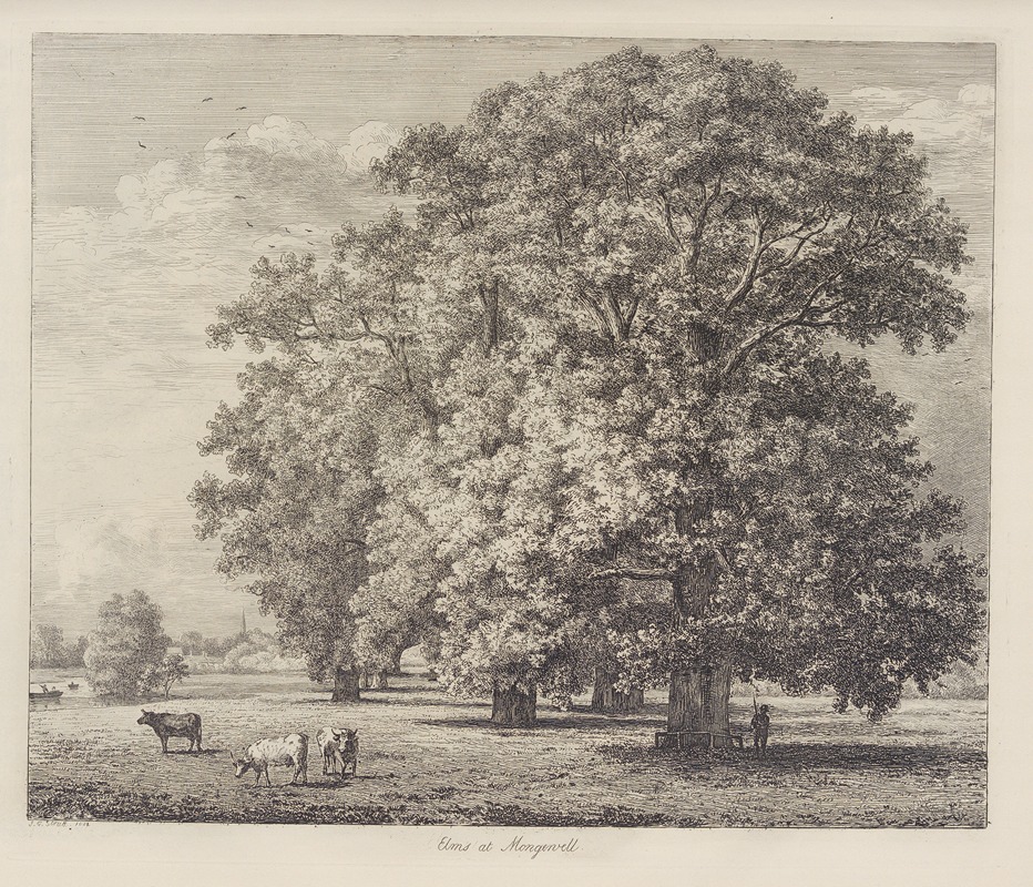 The Elms at Mongewell by Jacob George Strutt, 1826 — digital art print download