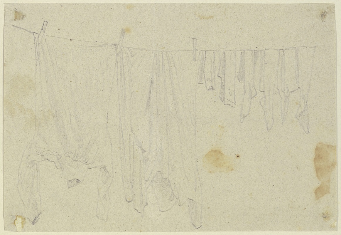 Washing on a line by Август Лукас — digital art print download