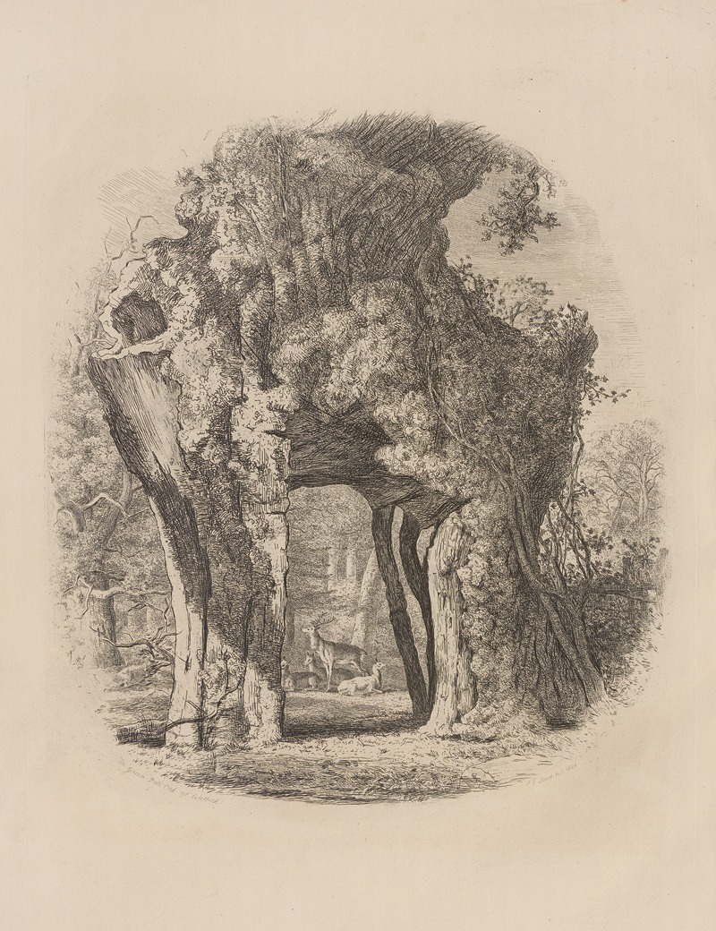 The Green-Dale Oak by Jacob George Strutt, 1826 — digital art print download