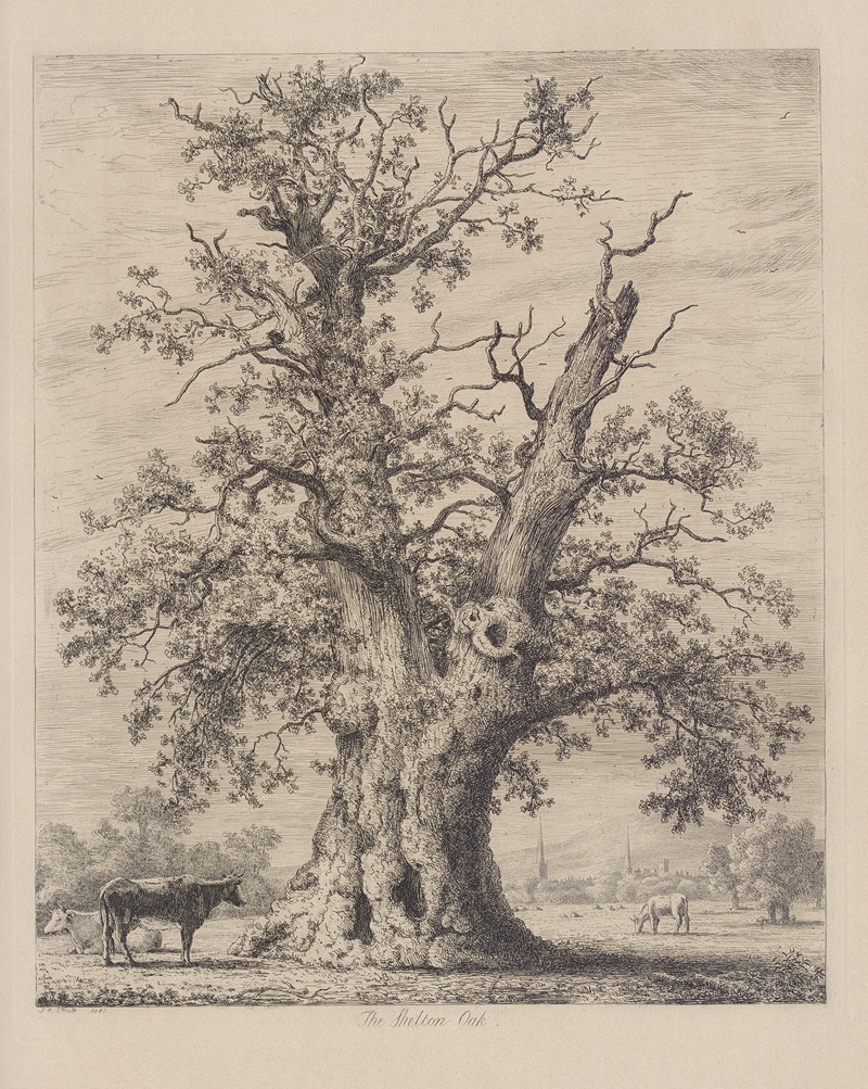 The Shelton Oak by Jacob George Strutt, 1826 — digital art print download