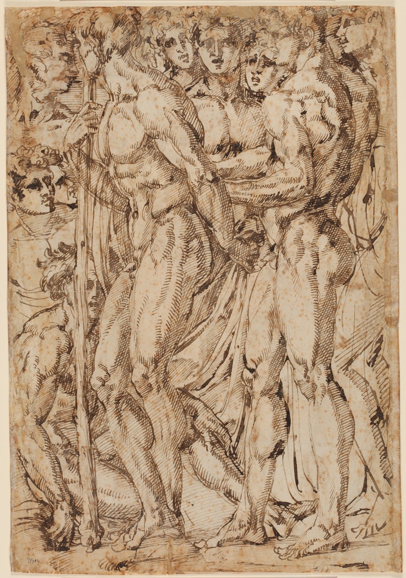 Studien nach männlichen Aktfiguren by Baccio Bandinelli — digital art print download