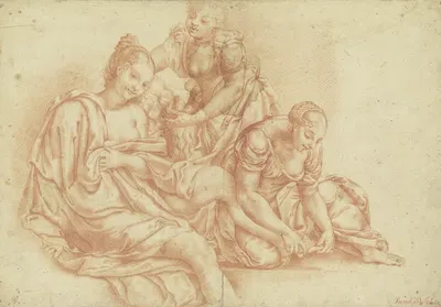 Bathseba bathing by Bernhard von Neher the elder — digital art print download