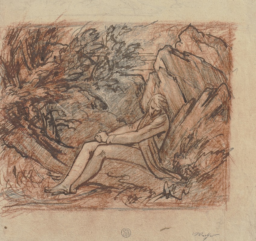 Der einsame Werther in der Natur — Bernhard von Neher the younger