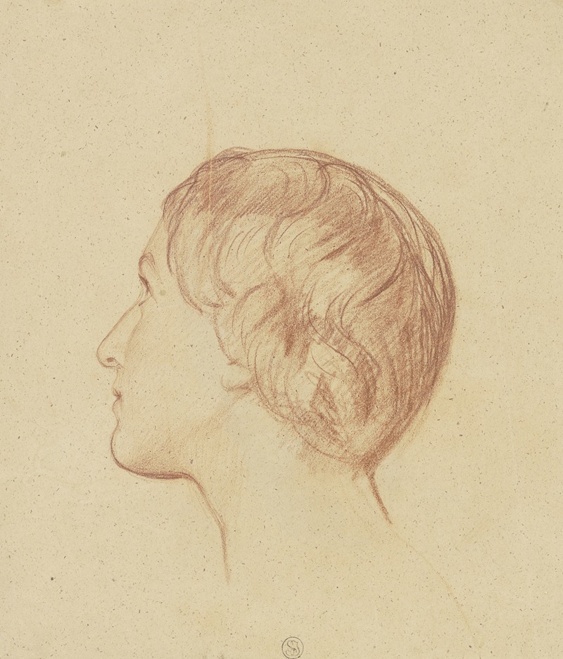 Knabenkopf im Profil nach links — Bernhard von Neher the younger